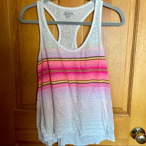 American Eagle Striped Racerback Tank Top